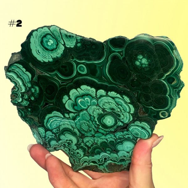 Natural Malachite Crystal Slabs LARGE | Real High Quality | Congo Mineral | Bubbly Druzy -Crystal for Healing Heart, Transformation, Success, Wellness, Manifesting