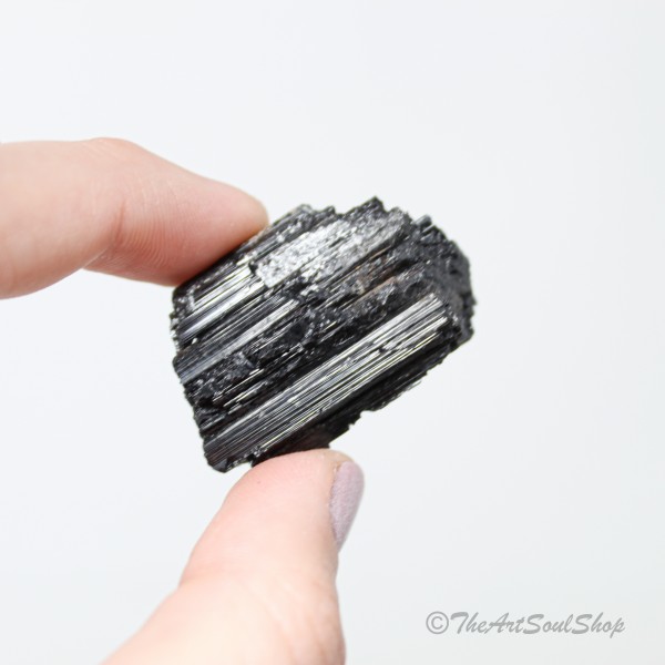 Black Tourmaline Protection Grounding Raw Tumbled Stone