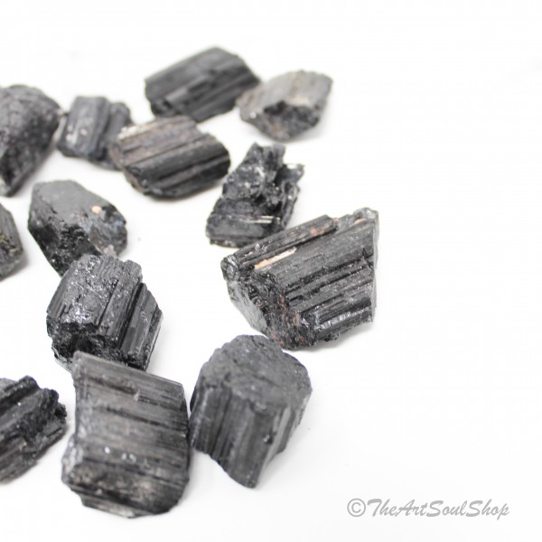 Black Tourmaline Protection Grounding Raw Tumbled Stone