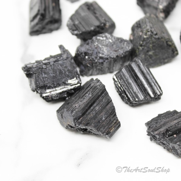 Black Tourmaline Protection Grounding Raw Tumbled Stone