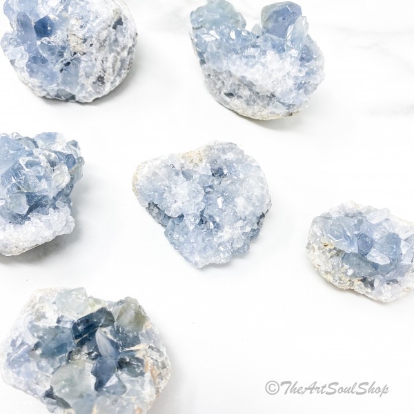 Positivity and Calmness Celestite Crystal Geode Th...