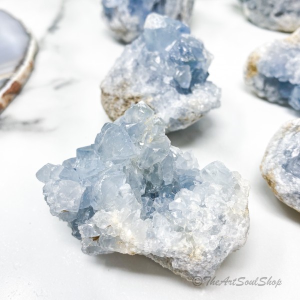 Positivity and Calmness Celestite Crystal Geode Throat Chakra