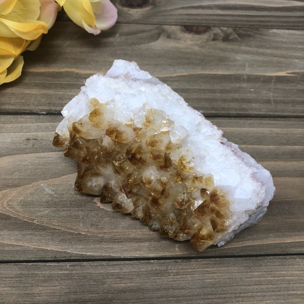 Happiness Citrine Crystal Cluster Heated