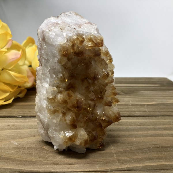 Happiness Citrine Crystal Cluster Heated
