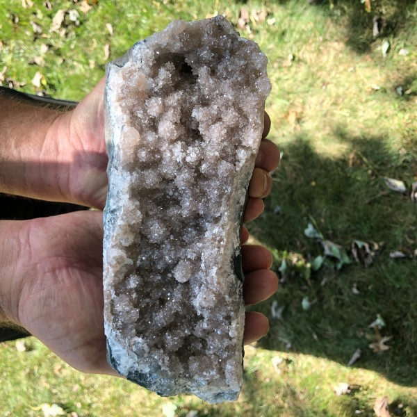 Unique Large Natural Druzy Quartz Crystal