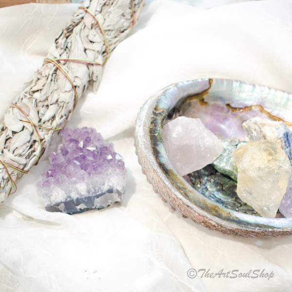 Light Amethyst Cluster for Home Decor or Meditation for Spiritual Growth, Protection, Universal Connection