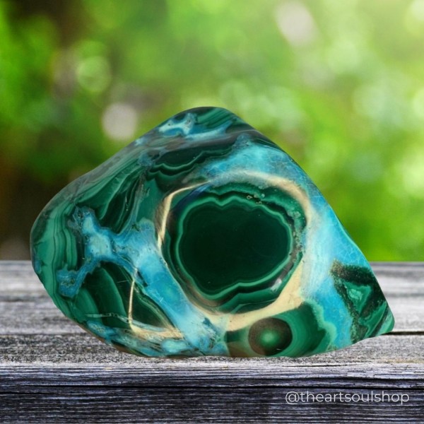 Chrysocolla Malachite Natural Rare Stone| Bright Blue & Green Mineral | Throat, Heart, Solar Plexus Chakra| Beautiful Pattern