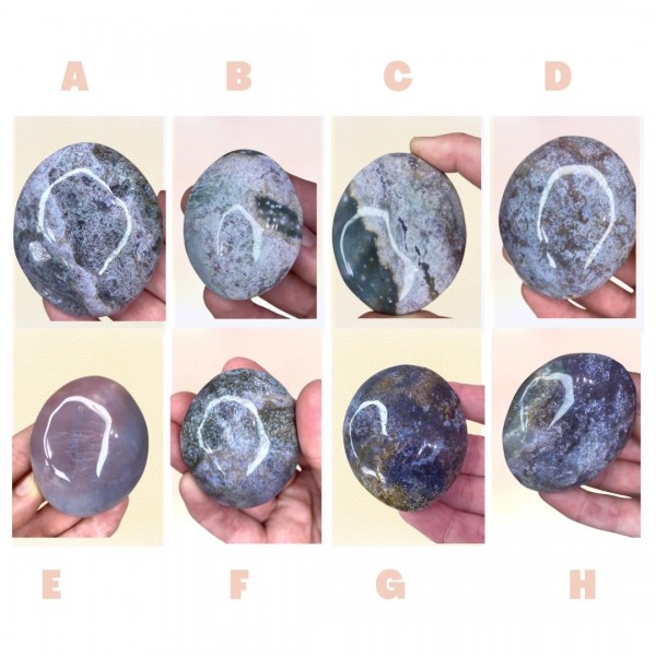 Moss Agate Palmstone | Beautiful Pastels | Natural Crystal Healing 