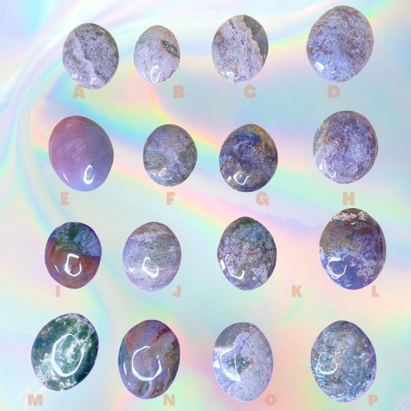 Moss Agate Palmstone | Beautiful Pastels | Natural Crystal Healing 