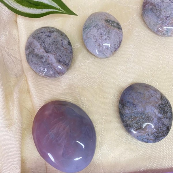 Moss Agate Palmstone | Beautiful Pastels | Natural Crystal Healing 