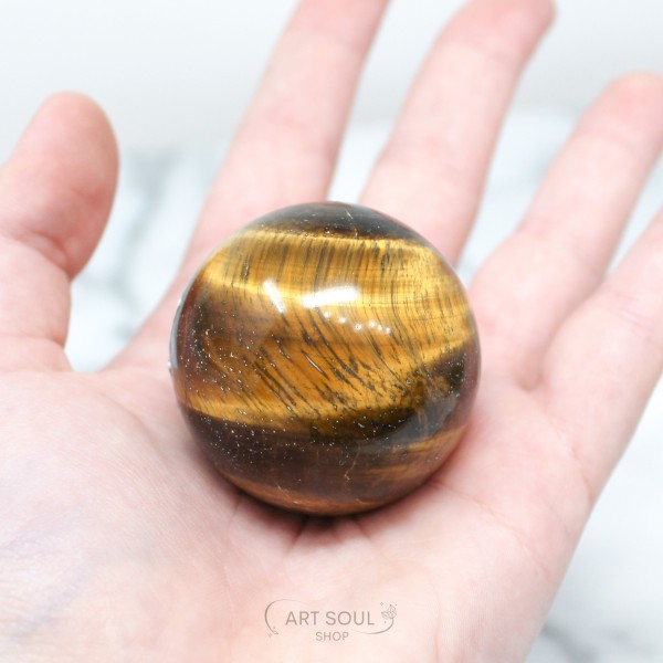 Tigers Eye Sphere for Confidence Boost, Intuition,...