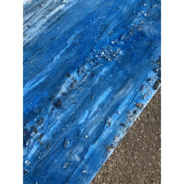 Kyanite Resin Geode Painting 